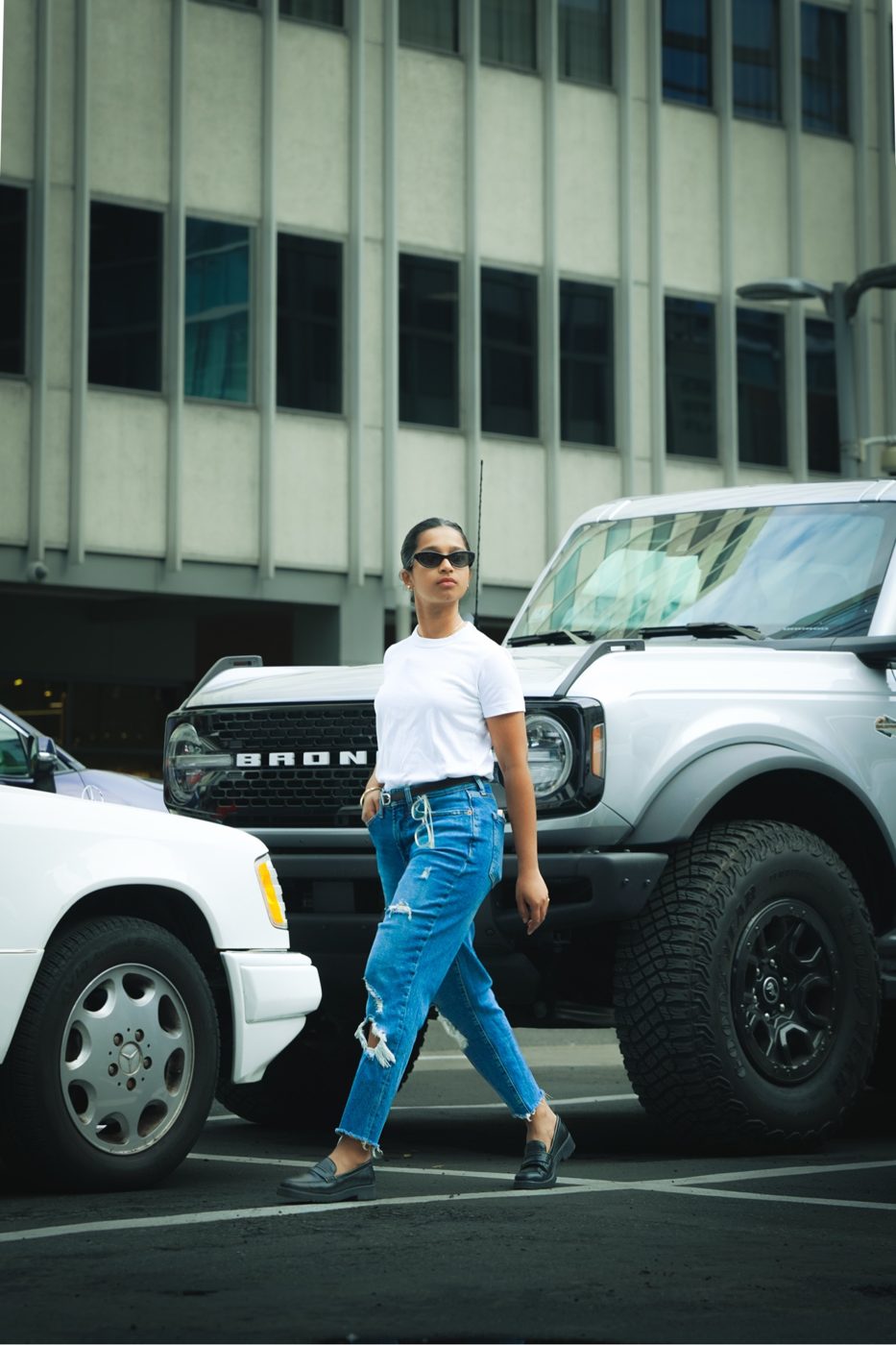 Street style editorial portrait